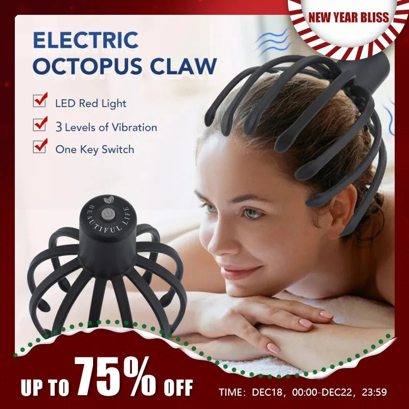 Electric Octopus Claw Scalp Stress Relief Therapeutic Massager
