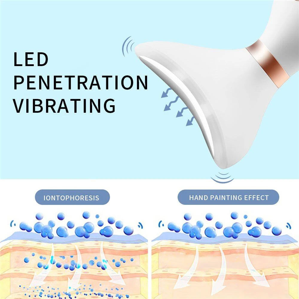 3 In 1 Face Massager Neck Facial Eye Massage Introducer Microcurrent Skin Rejuvenation Anti Aging Beauty Device
